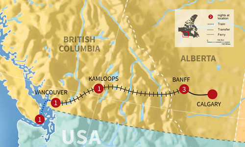 Victoria and Canadian Rockies Train Tour