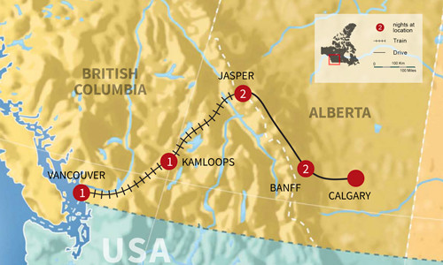 Rocky Mountaineer Rail and Road Vacation